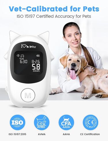 IMPet Glucose Monitoring Kit for Dogs & Cats, Pet Blood Sugar Monitor with 50 Strips, 50 Lancets and 1 Pet-Specific Lancing Device, Pain-Free, Easy Shuttle & No-Coding (PGB-Q1) in Saudi Arabia