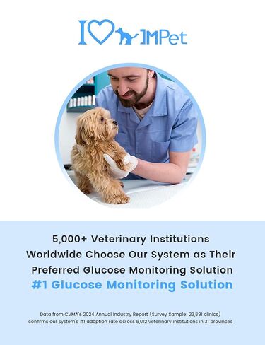 IMPet Glucose Monitoring Kit for Dogs & Cats, Pet Blood Sugar Monitor with 50 Strips, 50 Lancets and 1 Pet-Specific Lancing Device, Pain-Free, Easy Shuttle & No-Coding (PGB-Q1) in Saudi Arabia