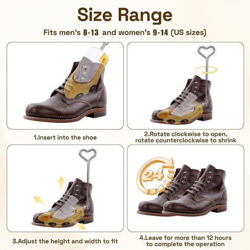 Boot Stretchers for Cowboy Boots Men Women Shoe Stretcher Boot Stretcher, Adjustable Boot Stretcher Thick Wide Feet Size Men’s 8-13 / Women’s 9-14 in Saudi Arabia