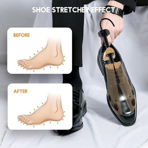 eachway Wooden Shoe Stretcher Men and Women for Wide Feet, Pair Premium of 4-way Shoe Tree Widener Stretch Length & Width in Saudi Arabia