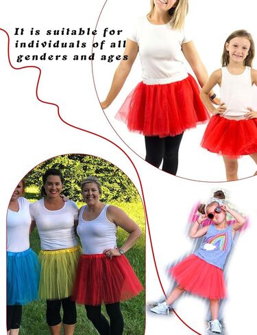9 PCS Adult Tutus Skirts for Women with Star Sunglasses Tutu Skirt Elastic Tulle Tutu Colored Tutus for Dance Runners Halloween Party Multicolor in Kuwait