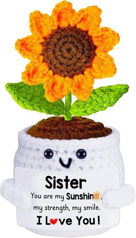 Teacher Appreciation Gifts, Thank You Teachers Gift, End of Year Teacher Gifts, Personalized Graduation Father's Day Birthday Gift for Teachers Mentor Coworker Senior, Handmade Crochet Sunflower Doll in Saudi Arabia