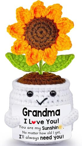 Teacher Appreciation Gifts, Thank You Teachers Gift, End of Year Teacher Gifts, Personalized Graduation Father's Day Birthday Gift for Teachers Mentor Coworker Senior, Handmade Crochet Sunflower Doll in Saudi Arabia
