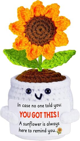 Teacher Appreciation Gifts, Thank You Teachers Gift, End of Year Teacher Gifts, Personalized Graduation Father's Day Birthday Gift for Teachers Mentor Coworker Senior, Handmade Crochet Sunflower Doll in Saudi Arabia