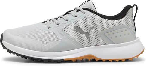Puma Golf Men's Fusion Grip 6 Golf Shoe, Feather Gray-Puma Black-Gum, 10 in Kuwait