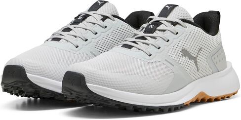 Puma Golf Men's Fusion Grip 6 Golf Shoe, Feather Gray-Puma Black-Gum, 10 in Kuwait