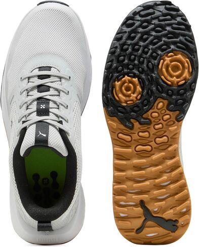 Puma Golf Men's Fusion Grip 6 Golf Shoe, Feather Gray-Puma Black-Gum, 10 in Kuwait