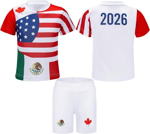 2026 طقم جيرسي لكرة القدم للأطفال قمصان وسراويل كرة القدم للأولاد والبنات للشباب من 1 إلى 14 سنة in Kuwait
