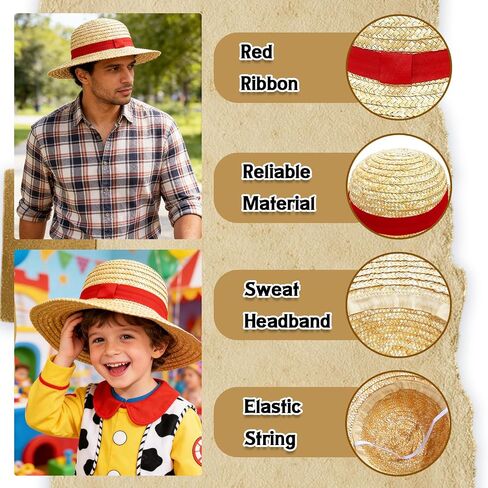 Straw Hat,Anime Costume Caps with String,Summer Beach Sun Hat for Men Women,Performance Animation Cosplay Hats for Halloween Party Pirate Costume Prop in Saudi Arabia