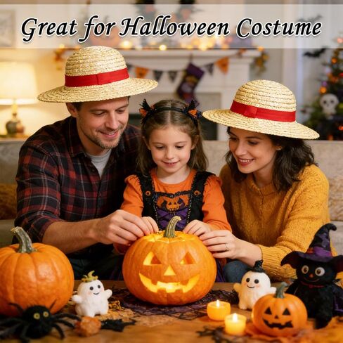 Straw Hat,Anime Costume Caps with String,Summer Beach Sun Hat for Men Women,Performance Animation Cosplay Hats for Halloween Party Pirate Costume Prop in Saudi Arabia