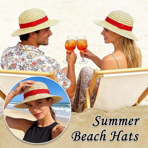 Straw Hat,Anime Costume Caps with String,Summer Beach Sun Hat for Men Women,Performance Animation Cosplay Hats for Halloween Party Pirate Costume Prop in Saudi Arabia