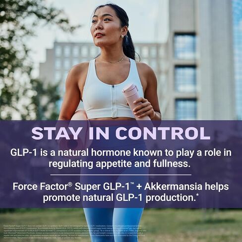 Force Factor Super GLP-1 Support + Akkermansia Probiotic, Promote Natural GLP-1 Production, Support Fat Loss & Metabolism, Advanced Gut Health & Digestion Formula, 60 Capsules in Kuwait