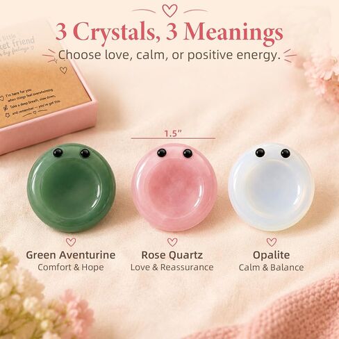 Cute Anxiety Relief Worry Stone, Pocket Hug Emotional Support Gift, Calming Stress Relief Stone for Women Kids, Thinking of You Care Package Gift for Friend Daughter Sister Bestie (Pink) in Saudi Arabia