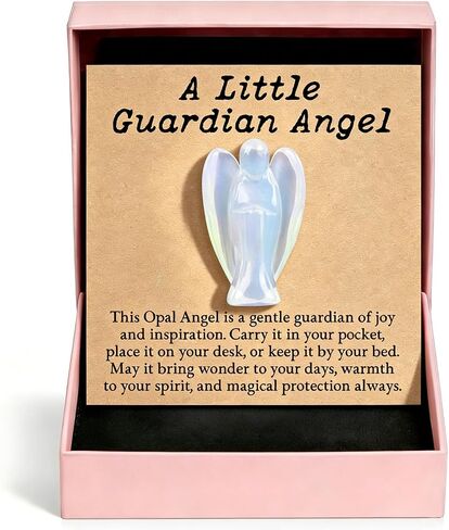 Amethyst Crystal Guardian Angel Gift for Mom Sister or Friend, Pocket Hug Keepsake for Anxiety Relief, Emotional Support Sympathy Thinking of You Gift(Purple) in Saudi Arabia
