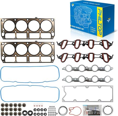 PHILTOP HS9996PT-2 MS92808 MS92808-1 ES72163 Head Gasket Set Compatible with Pacifica 2005,2007-2008 3.8L,Town&Country 2004-2010 3.8L,Grand Caravan 2004-2010 3.8L,Routan 2009-2010,3.8L Head Gasket kit in Saudi Arabia
