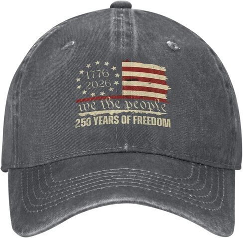 U.S. 250th Anniversary Sun hat Black Adjustable Hats Men Women Hat Running Truck Funny Cap. in Kuwait