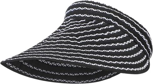Sun Visor Hats Women Foldable Large Brim Summer UV Protection Beach Cap 2-in-1 Convertible Sun Visor Sun Hat Headband in Kuwait