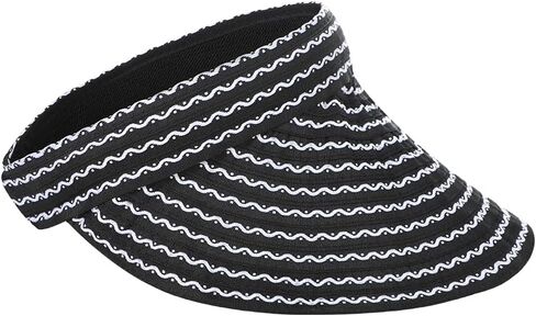 Sun Visor Hats Women Foldable Large Brim Summer UV Protection Beach Cap 2-in-1 Convertible Sun Visor Sun Hat Headband in Kuwait