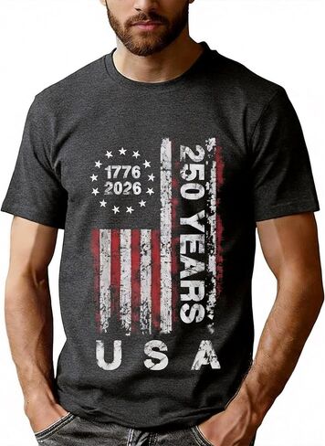 250 Anniversary USA Shirts: 1776-2026 250th Birthday Patriotic American Flag T-Shirt 4th of July Shirt in Kuwait