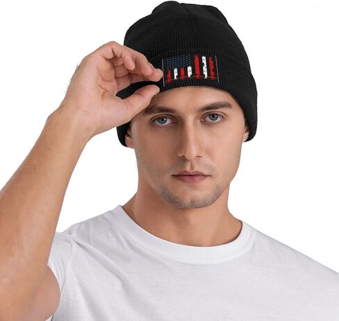 Adult Cuffed Rib Knit Beanie Hat Thick Knitted Winter Cap Stocking Skull Caps Running Snow Ski Beanie Chemo Sleep in Kuwait