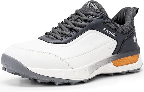 FitVille Extra Wide Men's Golf Shoes Waterproof, Professional No-Slip Spikeless Golf Shoes with Arch Support in Kuwait