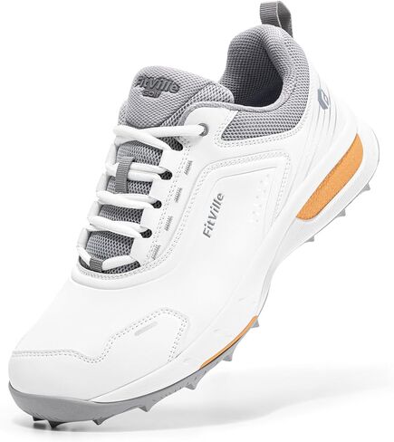 FitVille Wide Men's Spikeless Golf Shoes, Professional Water Resistant Mens Golf Shoes for Course, Outdoor | برو-جرين إيز V7 in Kuwait