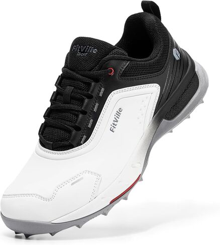 FitVille Wide Men's Spikeless Golf Shoes, Professional Water Resistant Mens Golf Shoes for Course, Outdoor | برو-جرين إيز V7 in Kuwait