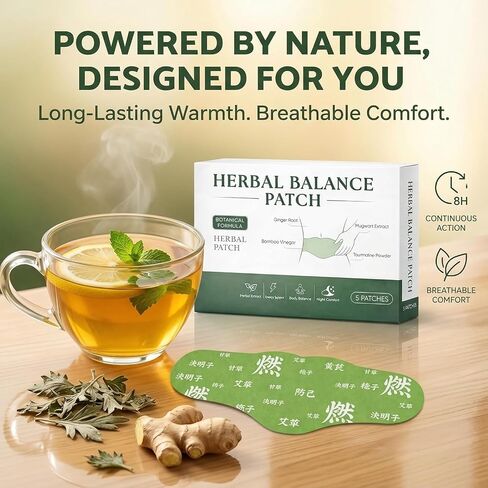 Herbal Balance Patch, Japanese Herbal Balance Patch for Waist & Body, Non-Irritating for Stomach & Daily Use, Breathable Patches Design for Work, Travel & Night Routine(2 Boxes) in Kuwait