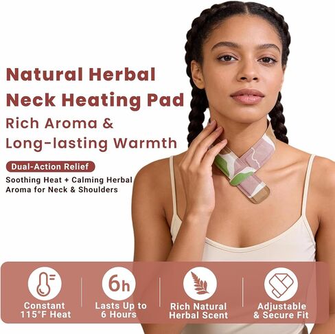 Disposable Self-Heating Neck Warmers - Instant Steam Therapy for Neck Pain Relief, Ideal for Office Work, Travel Trips in Saudi Arabia