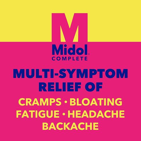 Midol Complete, Menstrual Period Symptoms Relief Including Premenstrual Cramps, Pain, Headache, and Bloating, Caplets, 24 Count in Saudi Arabia