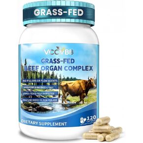 Beef Organ Supplements for Women, Beef Liver, Kidney, Heart, Uterus Tissue, Hormonal Balance, Immune Support,Natural Iron Vitamins Supplements for Energy, Grass Fed Pasture Raised 120 Capsules in Saudi Arabia
