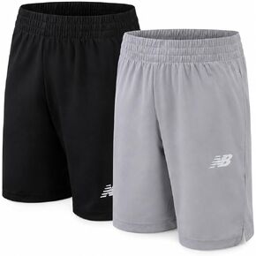 New Balance Boys Athletic Shorts - 2 Pack Active Performance Woven Youth Boys Shorts for Running and Outdoor Activities in Kuwait