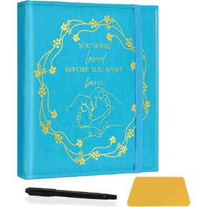 Leather Magnetic Self-Adhesive Photo Album "You Were Loved Before You Were Born" Baby Keepsake Gift for 3x5 4x6 5x7 Photos,New Parent Gift.(Album-LovedBorn Pink) in Saudi Arabia