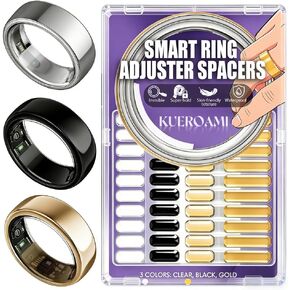 Smart Ring Size Adjuster for Loose Rings, 120Pcs Silicone Spacer Inserts for Oura/Galaxy/RingConn/Ultrahuman, Reduces 0.2-2 Sizes, Sensor-Friendly, Waterproof, 3 Colors (Gold, Black, Clear) in Saudi Arabia