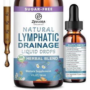 Lymphatic Drainage Support Drops – Advanced 11-in-1 Herbal Extract Formula with Echinacea, Dandelion, Elderberry & Milk Thistle – Multi-Herb Liquid for Fluid Balance & Healthy Circulation – 1 Fl Oz in Saudi Arabia