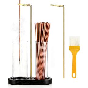 Glass Incense Holder, 2 in 1 Hanging Incense Burner Holder with Ash Catcher & Storage | Cute Boho Decor for Meditation, Yoga, Spa | Stick Incense Holder, Censer, Incense Tray Alternative (Natural) in Saudi Arabia