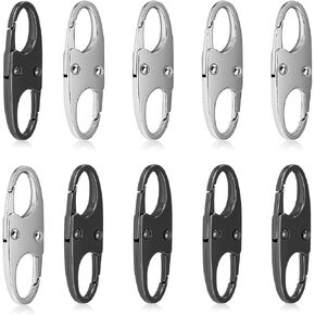 10pcs Anti Theft Zipper Clips,Double Opening Zipper Locks Anti Theft,Purse Locks Anti Theft for Crossbody Bag Luggage Pickpocket Backpack Purse Travel Suitcase(Silver+Black) in Saudi Arabia