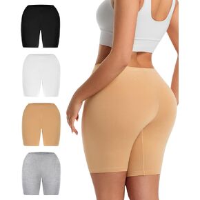 Yeblues Cotton Boy Shorts Underwear for Women Anti Chafing Slip Shorts Cotton Biker Short Boxer for Under Dresses Panties in Saudi Arabia