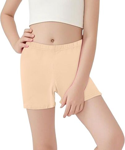 4 Pack Biker Shorts Girls Bike Cartwheel Soccer Dance Bicycle Shorts Active Cheer Under Dress Legging 5-14 Years in Kuwait