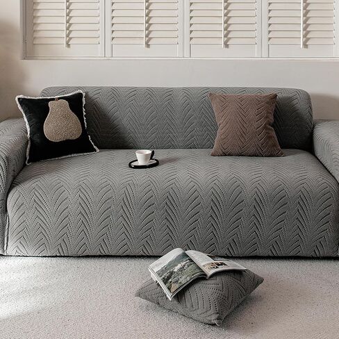 Stretch Sofa Cover for 2-3 Cushion Couch, Washable Couch Cover for Sofa & Loveseat, Non-Slip Sofa Slipcover for Furniture Protection, Soft Couch Covers for Sofa, Pet Friendly in Saudi Arabia