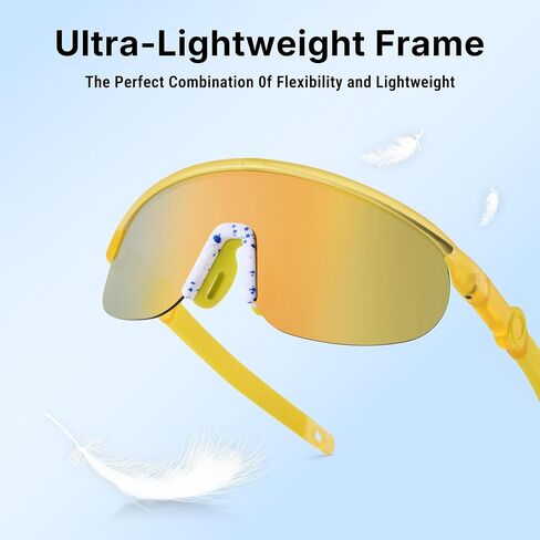 Pro Acme Kids Baseball Sunglasses Youth Sports Sun Glasses Boys Girls Unbreakable Light TR90 Frame for Softball Cycling in Kuwait