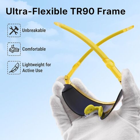 Pro Acme Kids Baseball Sunglasses Youth Sports Sun Glasses Boys Girls Unbreakable Light TR90 Frame for Softball Cycling in Kuwait