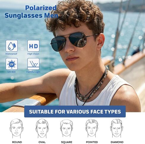 Youth Sunglasses for Teen Boys Girls - Classic Aviator Black Metal, UV400 polarized age 10-18 in Saudi Arabia