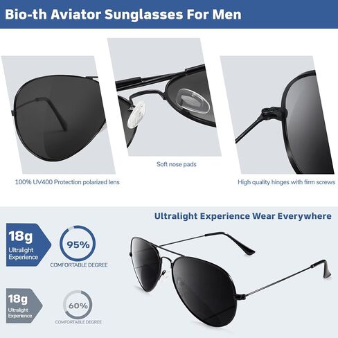 Youth Sunglasses for Teen Boys Girls - Classic Aviator Black Metal, UV400 polarized age 10-18 in Saudi Arabia