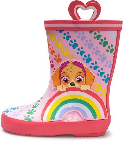 Paw Patrol Toddler Rain Boots for Boys & Girls, Waterproof Rubber Puddle Boots with Easy Pull Handles, Slip-On Rain Shoes for Outdoor Play, Sizes 5–10 in Kuwait