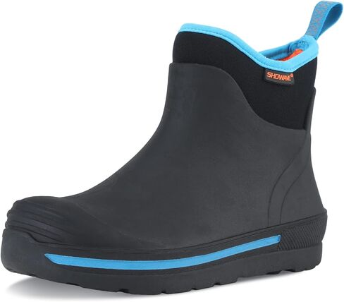 Showave Kid's Rain Boots Waterproof Short Rubber Boots for Boys Girls Non-slip Ankle Mud Boot Durable Insulated Neoprene Booties Outdoor All Season in Saudi Arabia