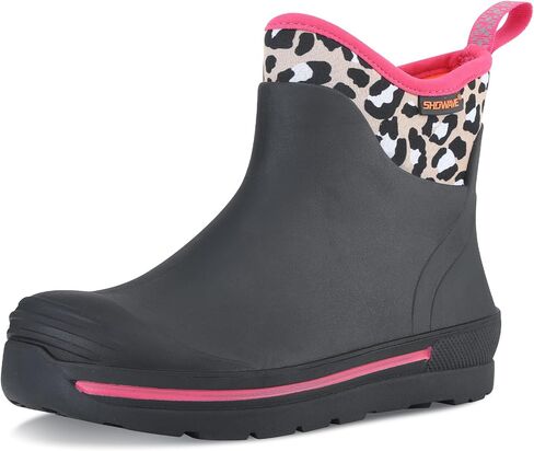 Showave Kid's Rain Boots Waterproof Short Rubber Boots for Boys Girls Non-slip Ankle Mud Boot Durable Insulated Neoprene Booties Outdoor All Season in Saudi Arabia