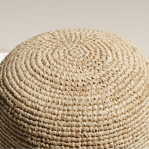 KORADI Women Raffia Beach Hat Natural Raffia Straw Bucket Hat Handwoven Foldable Sun Hats Wide Brim Summer Travel Cap in Kuwait