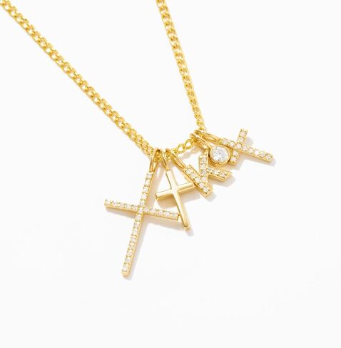 Gelin Petite Diamond Cross Pendant in 14k Solid Gold in Kuwait
