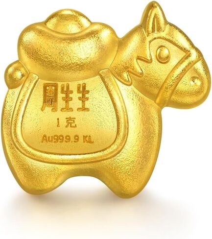 CHOW SANG SANG 999.9 24K Pure Gold Chinese Gifting Collection Small Horse Ornaments for Women & Men 965999 Price-by-Weight 1g Gold in Kuwait